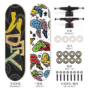 Skateboard  planche à roulettes à quatres roues