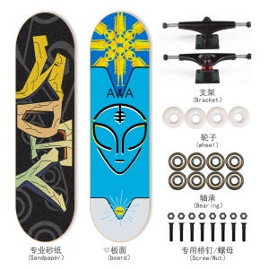 Skateboard  planche à roulettes à quatres roues