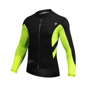 Maillot à manches longues pour vélo de route de couleur unie, respirant et à séchage rapide