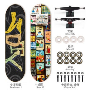 Skateboard  planche à roulettes à quatres roues