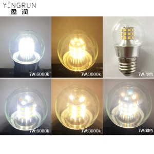 Ampoule Smart avec partie supérieure en verre  5W 7W 9W 12W