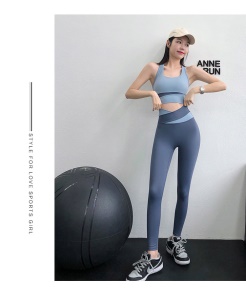 vêtements de yoga Ensemble 2 pièces Rassemblement anti-chocs Séchage rapide