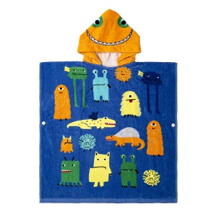 Serviette de bain portable pour enfant en coton