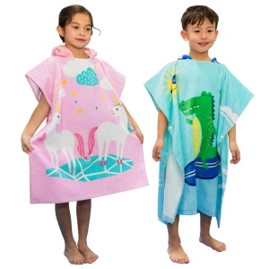 Serviette de bain portable pour enfant en coton