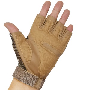 MADIANRUI Gants de protection extérieure en coque rigide demi-doigt