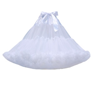 Jupe pelucheuse doublure blanche en coton
