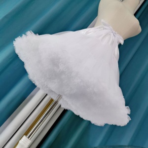 Jupe pelucheuse doublure blanche en coton