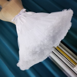 Jupe pelucheuse doublure blanche en coton