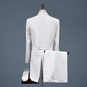 Ensemble smoking pour hommes une seule rangée avec une boucle imitation laine costume