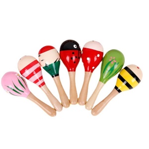 Maracas pour enfants Jouets éducatifs en bois