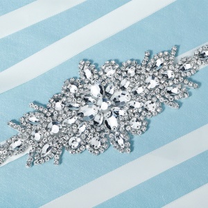 XY ceinture de mariée imitation cristal soie