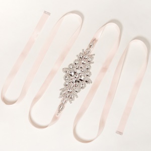 XY ceinture de mariée imitation cristal soie