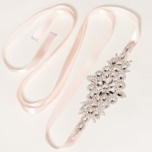 XY ceinture de mariée imitation cristal soie