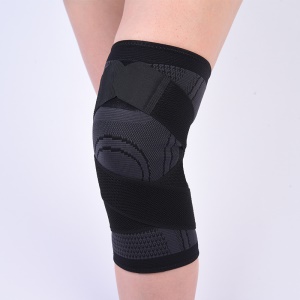 JIELIZHE Genouillère en nylon strap de pression tricoté