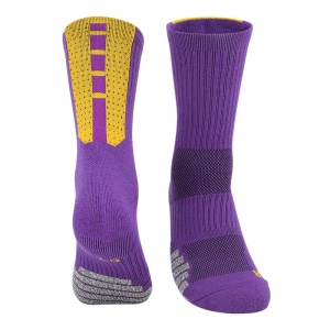 LINGTU  Chaussettes de sport avec mousse filetée à rayures antidérapantes