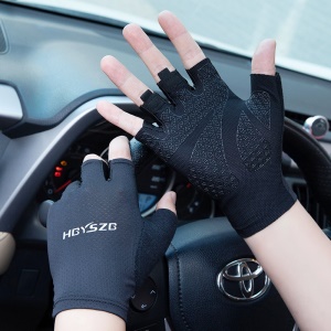 XUANTONG Gants de protection solaire en maille respirante demi-doigt