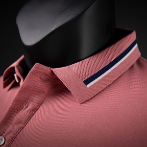 Polo col jacquard double face pour homme