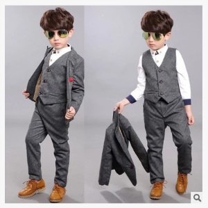 TONGBOXIAOYU Costume enfant 3 pièces avec une boucle en coton