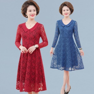 robe pour femme âgée Robe en dentelle Polyester
