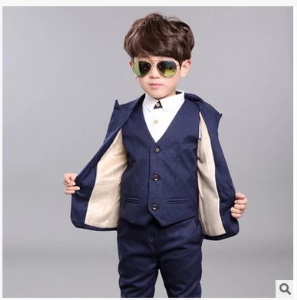 TONGBOXIAOYU Costume enfant 3 pièces avec une boucle en coton