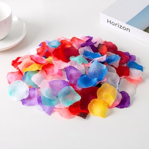 DUOFU Pétales de rose artificielles non tissés/tissu brillant en soie