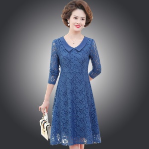 robe pour femme âgée Robe en dentelle Polyester