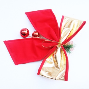 XUEQI ruban noeud en tissu brillant doré décorations de Noël