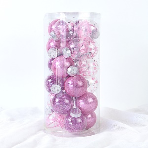CHANGJIN ensemble de boules de Noël * 24pcs PET couleur plastique