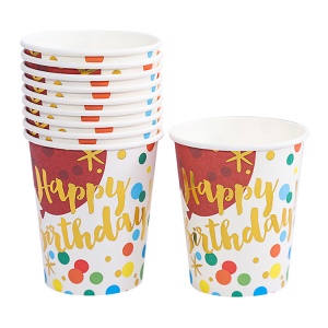 HONGQING  Gobelet jetable en papier jetable 250ml pour l'impression et le bronzage