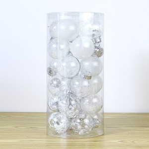CHANGJIN ensemble de boules de Noël * 24pcs PET couleur plastique