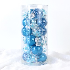 CHANGJIN ensemble de boules de Noël * 24pcs PET couleur plastique