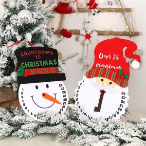 Calendrier de Noël non tissé en tissu  décoration de noel