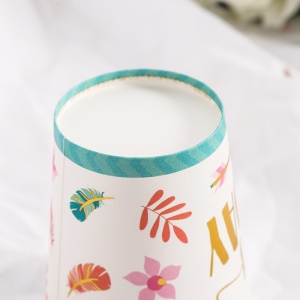 HONGQING  Gobelet jetable en papier jetable 250ml pour l'impression et le bronzage