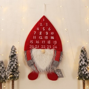 JINMINGGUAN Calendrier de Noël non tissé en laine artificielle  décoration de noel
