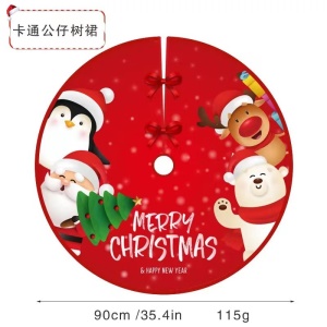 tapis d'arbre de Noël JINMINGGUAN imprimée en laine tirée