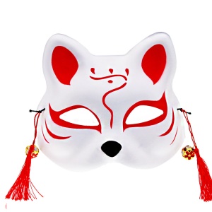 YDN masque de vacances demi-visage renard en  PVC écologique