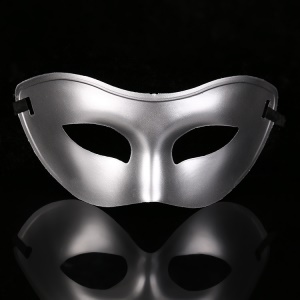 Masque de bal en plastique demi-visage