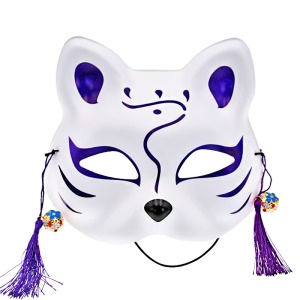 YDN masque de vacances demi-visage renard en  PVC écologique