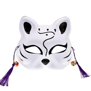 YDN masque de vacances demi-visage renard en  PVC écologique