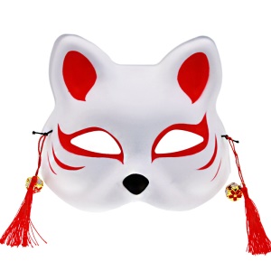 YDN masque de vacances demi-visage renard en  PVC écologique
