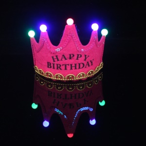 Couronne lumineuse de fête d'anniversaire