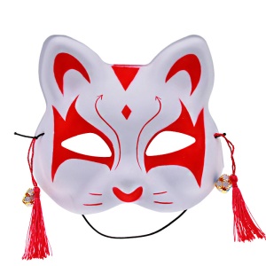YDN masque de vacances demi-visage renard en  PVC écologique