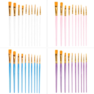 Ensemble de 10 pinceaux de peinture à huile