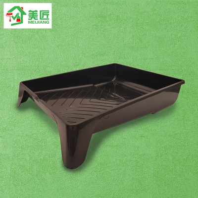 Boîte de peinture émulsifiée Plateau plastique grand noir épaissi