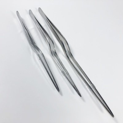 Outil à épiler en acier inoxydable coude 14cm-30cm épaissi
