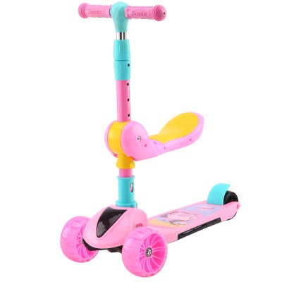 XIONGLANGGE Trotinette pliable à trois roues  avec lumières colorées jouets pour enfants
