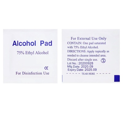 Lingettes alcoolisées à 75 degrés 6*6cm/ pièce
