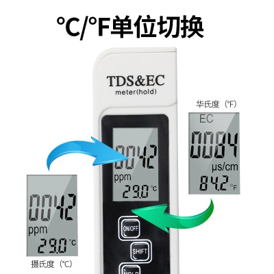 Stylo de test de la qualité de l'eau HO Affichage LCD Réalimentation automatique  detection de  température