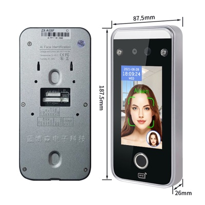 YIZHI Machine de présence à reconnaissance faciale dynamique Écran tactile de 4,3 pouces