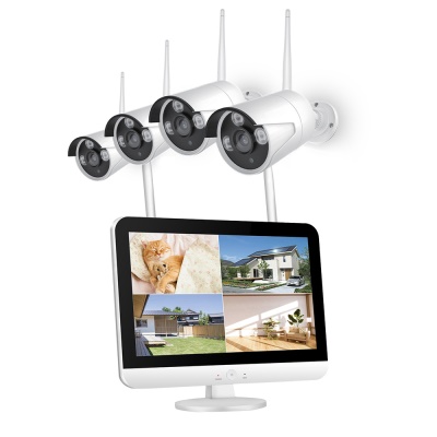 Ensemble de caméras de surveillance sans fil wifi HD NVR écran et magnétoscope